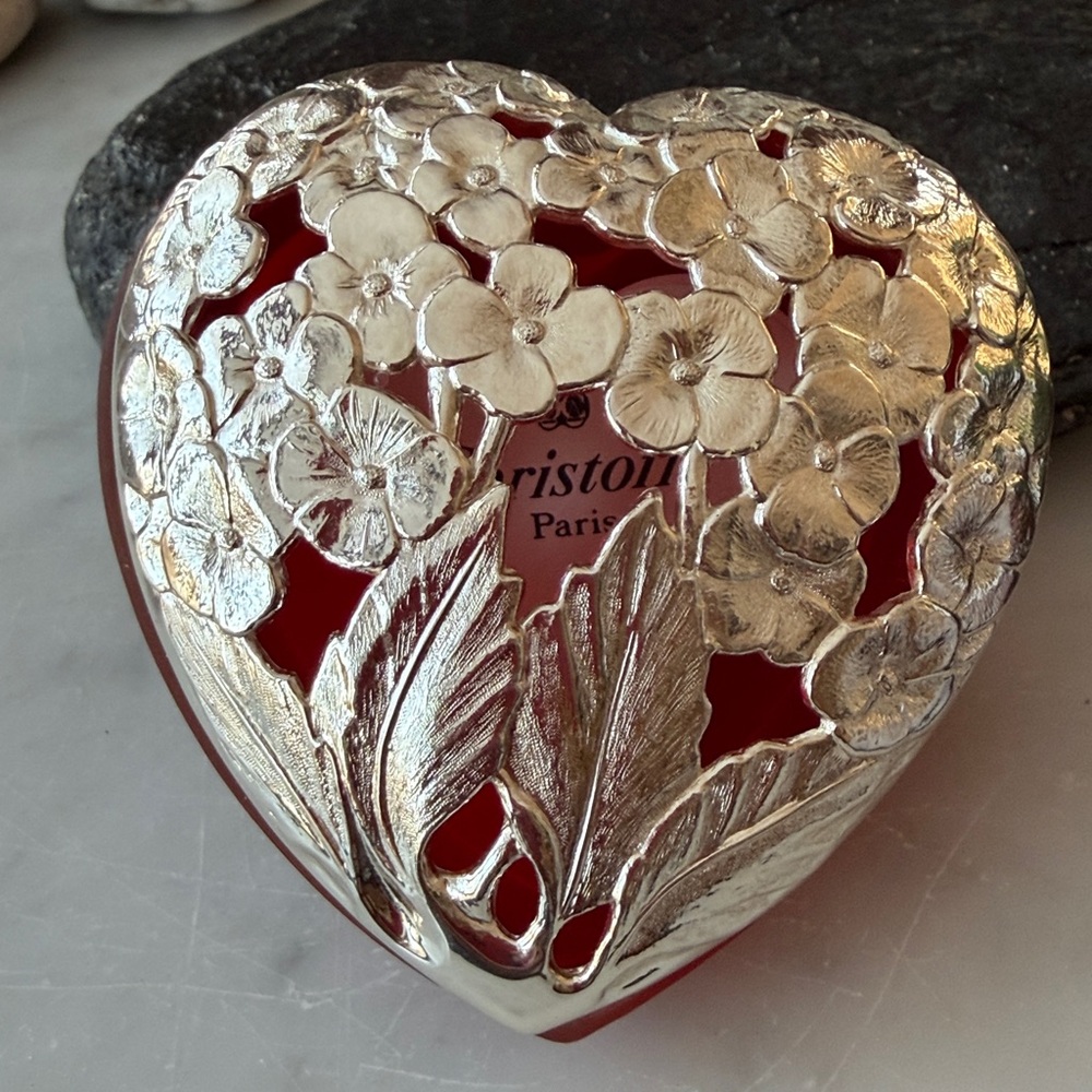 Vintage Christofle Heart Shaped Box Valentine’s Day - Picture 9 of 10